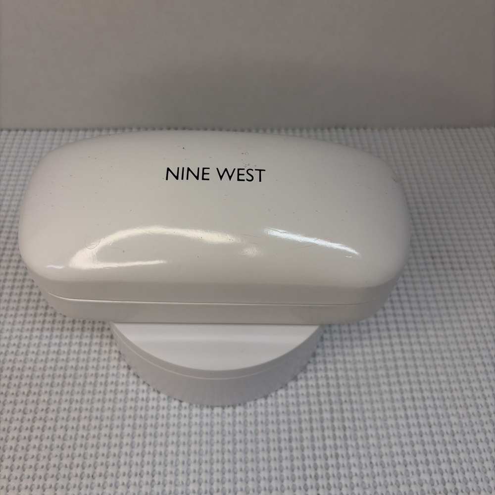 Nine West Eye Glass Case Large White
